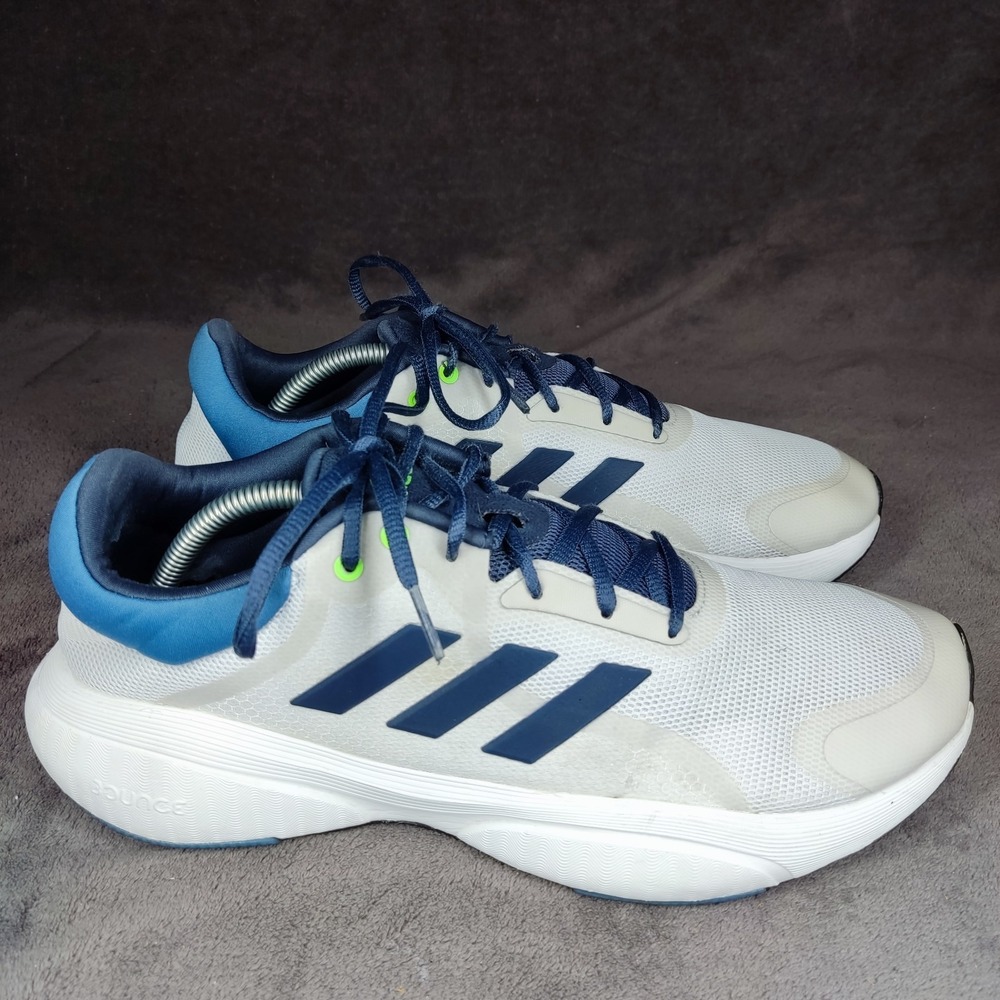 Adidas Mens Response Bounce GV9532 Mens White Blue Running Shoes Size 11